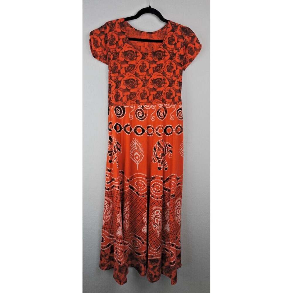 Orange Indian Anarkali Style Kurti For Women